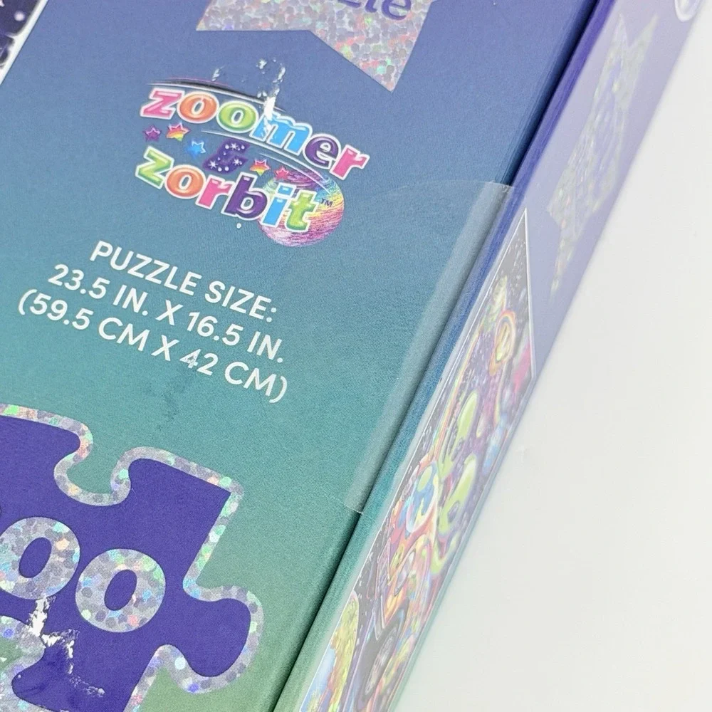 Lisa Frank Zoomer Zorbit Foil Puzzle 300 Pieces RoseArt New Sealed Aliens Space